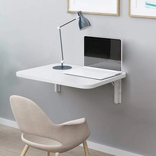 Tavolo Pieghevole a Muro Tavolino Scrivania da parete Bianco Salvaspazio 80x40cm