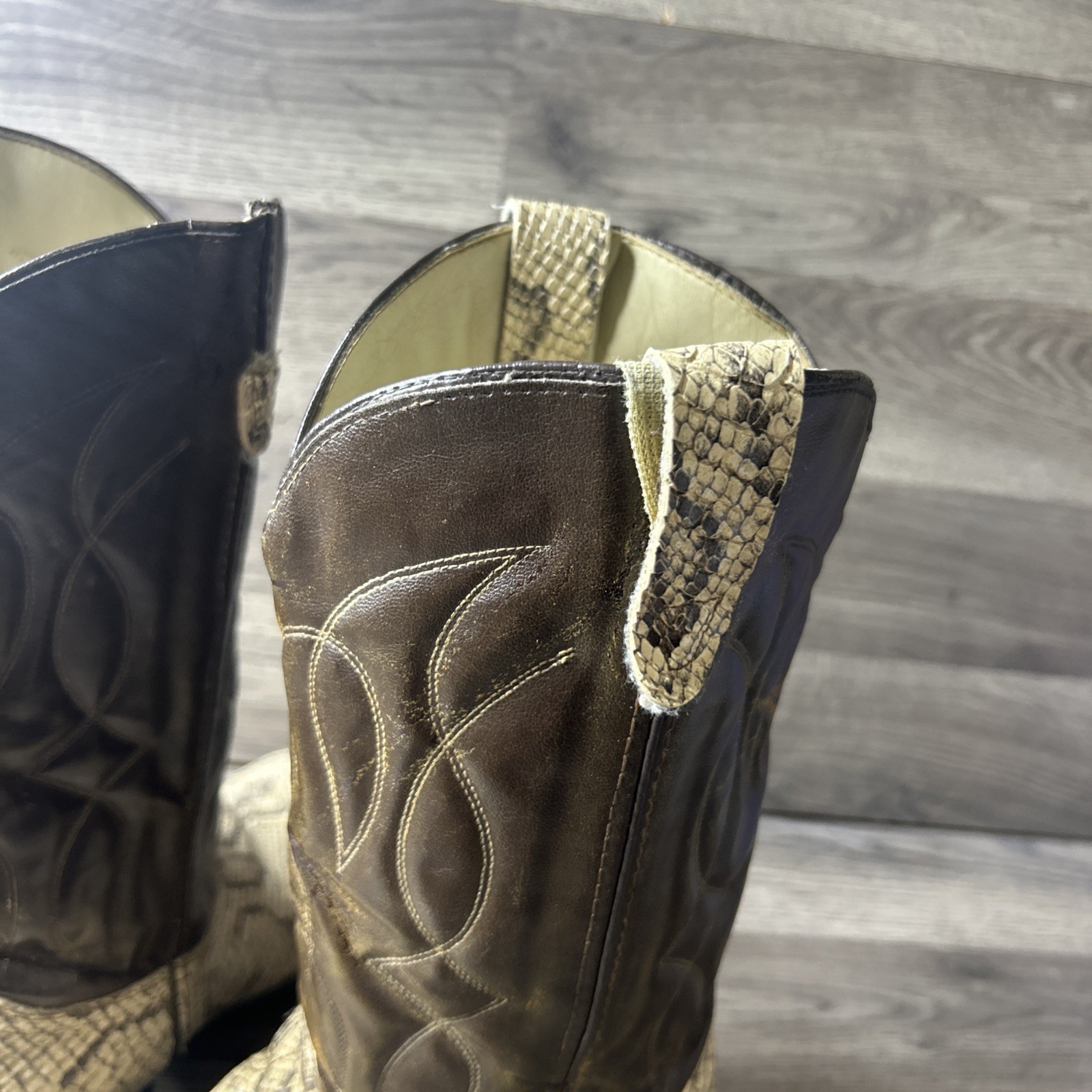 Lucchese 2000 Python Snakeskin Cowboy Boots USA M… - image 9