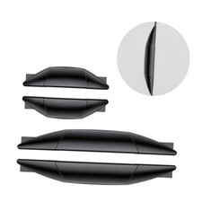 Auto Door Side Edge Protection Guard,4 Pcs Car Door Anti-Collision Strip, Black