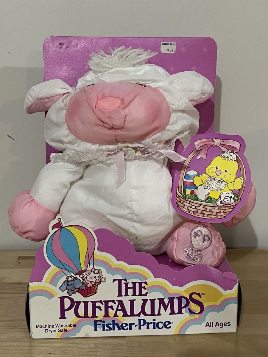 9 ⚜️ Ancienne Peluche Doudou Vache Vintage Puffalumps Fisher Price Réf