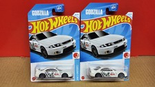 2024 Hot Wheels 96 Nissan Skyline GT-R BNR32 J-imports 5/10 Godzilla WHITE