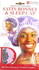 Donna Collection Premium Satin Bonnet And Sleep Cap purple