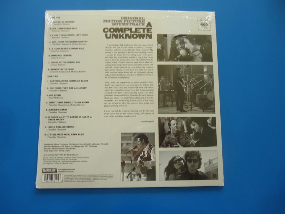 A Complete Unknown Soundtrack LP (2024) NEW Red Vinyl Shrink Wrap Tear - Image 2 of 3