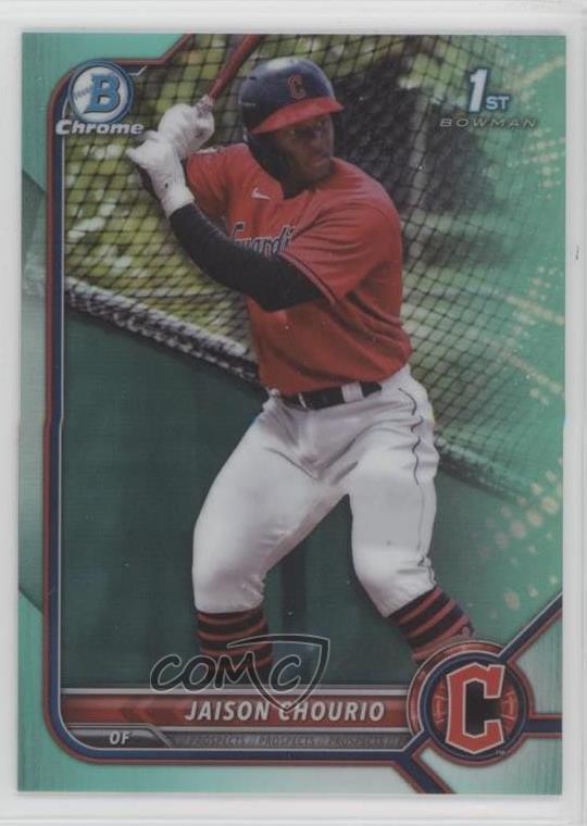 2022 Bowman Chrome Prospects Aqua Refractor 51/125 Jaison Chourio #BCP-174 03ox