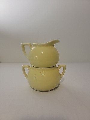 Lipton Tea Set in Lemon Yellow, Creamer and Sugar Set. 