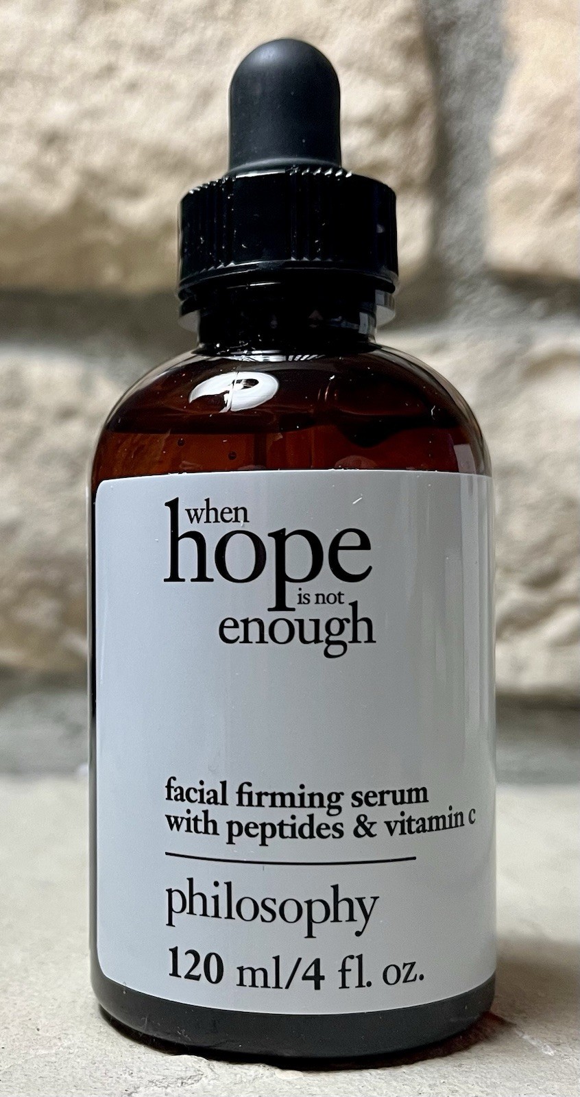 Philosophy When Hope is not Enough Facial Firming Serum 4 oz- NEW