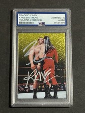 KANE & BIG SHOW 1999 COMIC IMAGES WWF SMACKDOWN CHROMIUM SIGNED CARD PSA/DNA