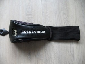GOLDEN BEAR Golf Hybrid X,3,5,7,9 adj. tag Headcover Synthetic Leather Knit Mesh