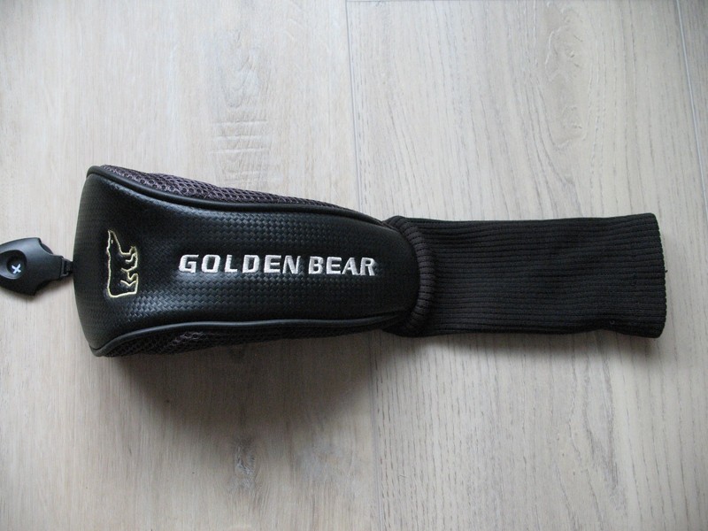 GOLDEN BEAR Golf Hybrid X,3,5,7,9 adj. tag Headcover Synthetic Leather Knit Mesh