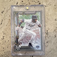 Topps Holiday Chandler Simpson H38 Rookie Silver Glitter Tampa Bay Rays