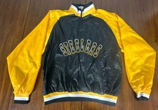 Pittsburgh Steelers Chalk Line NFL Quarter Zip Windbreaker Size Medium Vintage