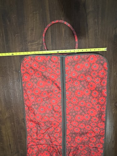 Hadaki New Orleans Red Floral Turquoise Garment Folding Travel Bag - Picture 7 of 8