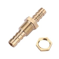 2 X Hose Barb Brass Bulkhead Pipe Fitting Coupler Connector Adapter 6mm