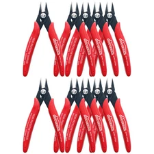 170 Wire Cutters, 10 PACK, 5 Inch Micro Flush Cutter, Small Wire Cutters Spri...