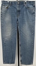 Carhartt Men's Blue Plain 100 Cotton Relaxed Fit Jeans Size 42x32
