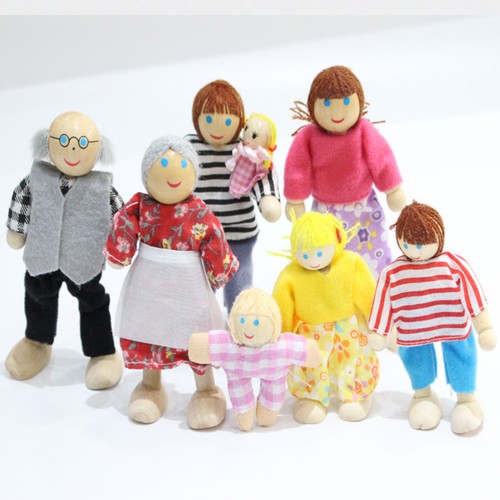 8 Pcs Doll Character Toys People Figures for Kids Figurines Infant Baby - Foto 9 di 12