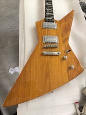 Explorer Electric Guitar Wolf Natural Wood Color Professional Guitar