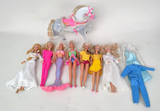 Lotto Vintage'80 7 Barbie Mattel Superstar/Malubù+abiti +cavallo Snowdance -90G