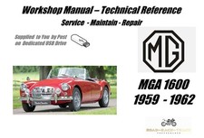 MG MGA 1600   Service Repair Workshop Manual USB 1959 - 1962