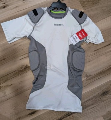 Riddell Five Piece Integrated Football Shirt Adult Small White New