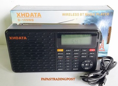 Xhdata D-109WB Shortwave AM FM LW NOAA Weather Radio, TF MP3 Player, BT Speaker
