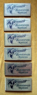 6 Sammelbilder-Alben BERLINER MORGENPOST - QUITTUNGEN, 1900-1910