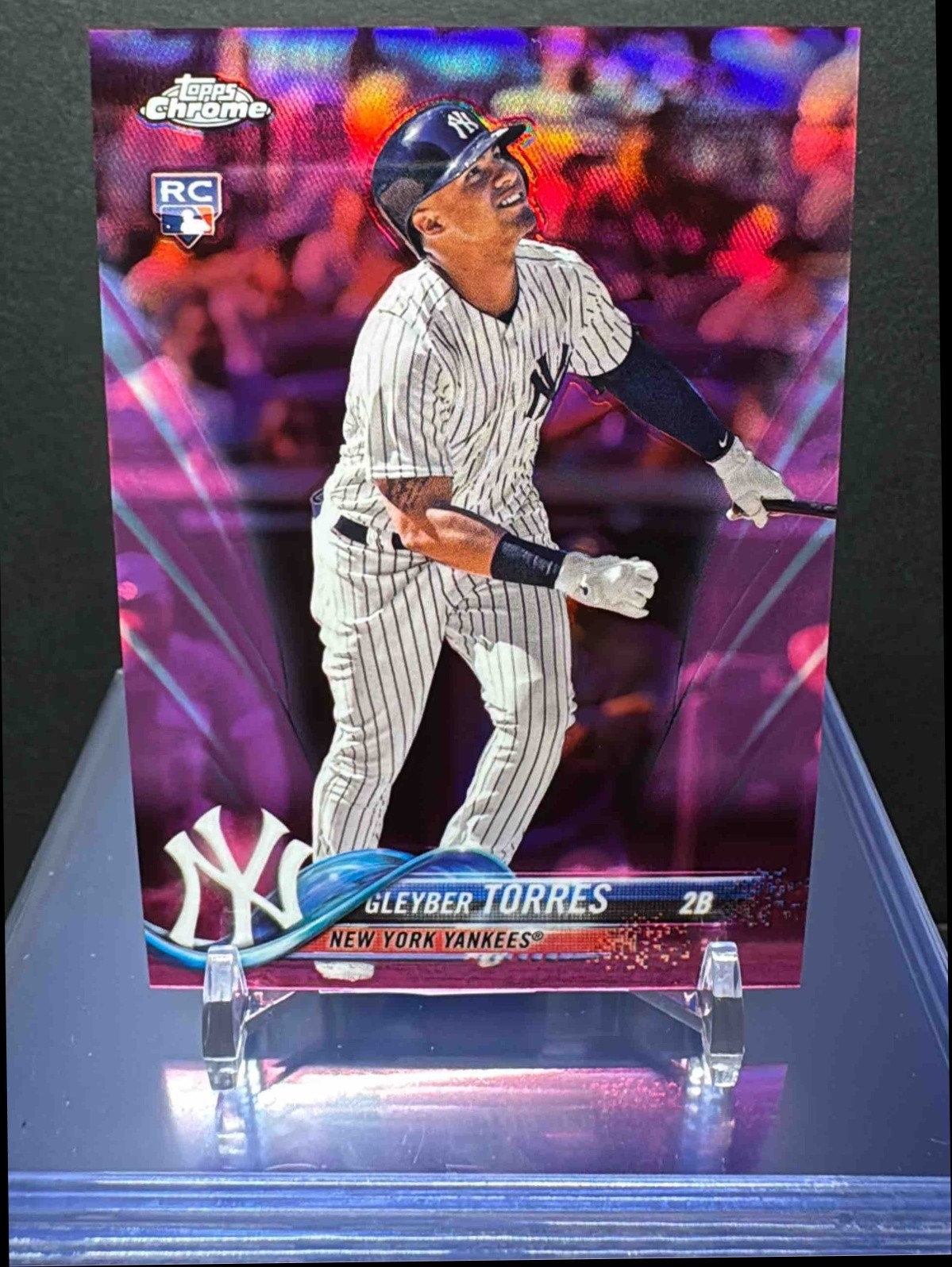 2018 Topps Chrome Gleyber Torres #31 Pink Refractor RC Yankees