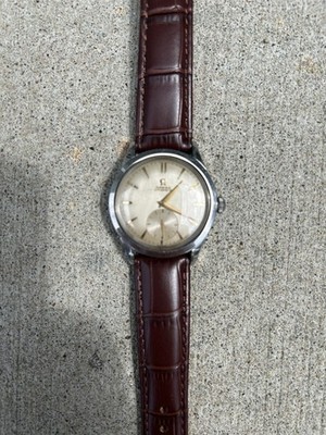 Vintage Omega Automatic Bumper Cal 344 1954 Spider Lugs Two Tone Dial Original