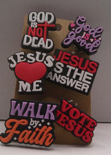 Set of 6 Shoe Charms for Crocs Featuring Christian Charms A5 