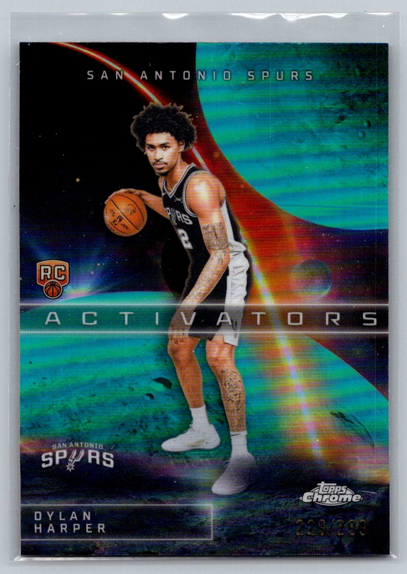 2025-26 Topps Chrome #AC-12 Dylan Harper Activators Teal Refractor #/299