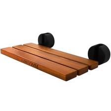 20" Shower Seat Teak Shower Bench, Wall Mounted Fold Down Shower Seats for