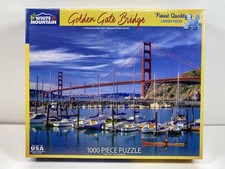 Golden Gate Bridge And White Mountains, 1000 Pieces, Made In The USA-NEW/SEALED