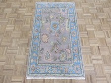 2'10 x 5'1 Hand Knotted Gray Oushak Oriental Rug G16427