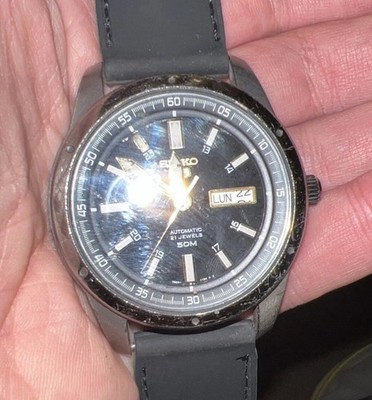 VINTAGE SEIKO DAY DATE AUTO BLACK DIAL REF 7S26C SERVICED GOOD CONDITION