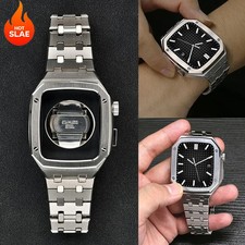 Stainless Steel Mod Kit Case Band for Apple Watch 11-4 41/44/45/46mm Metal Strap