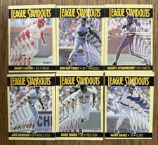 1990 Fleer Baseball League Standouts ... Complete 6 Card Insert Set