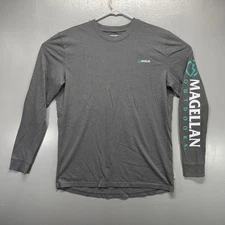 Magellan Outdoor Gray Boyfriend Fit Long Sleeve Shirt Women Sz Medium