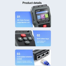 1-Network Cable Tester Ethernet Cable Tester For CAT5 CAT6 Wire Tracer With RJ45