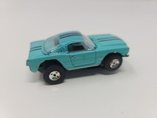 Aurora TJet Mustang Fastback Slot Car 1373 Turquoise Excellent Condition TESTED