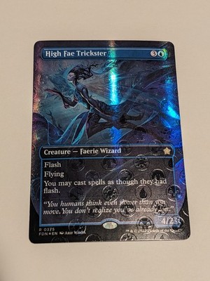 High Fae Trickster (Borderless) (Mana Foil) - Foundations (FDN) NM MTG Magic