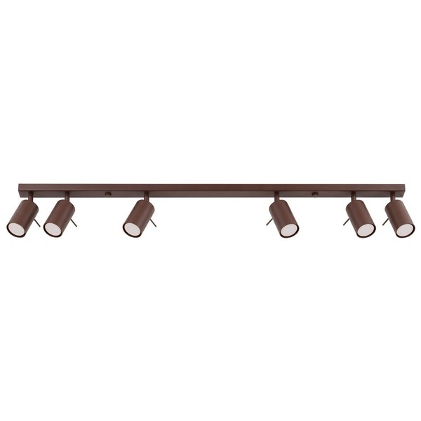 Deckenstrahler Stahl GU10 6-Flammig Schwenkbar L:118 Cm Deckenspot Wohnzimmer-image