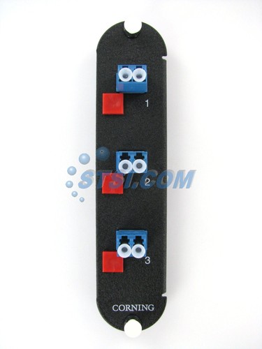 Corning CCH-CP06-A9 Patch Panel, 3 LC Duplex OS2 Singlemode Adapters ~STSI - Picture 3 of 3