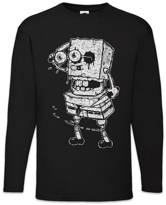 Sponge Rob Langarm T-Shirt Schwamm Horror Walking Bob Zombie Dead Schwammkopf