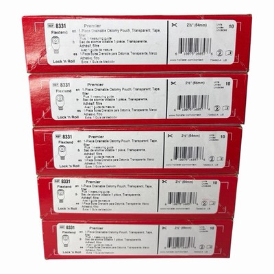 *5 Boxes* Hollister 8331 Premier 1Pc Drainable Ostomy Pouch 10/Bx - 12/26, 08/29