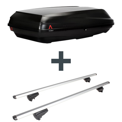 Dachbox G3 BiCube 520+ + Dachträger Menabo Pick-Up für Kia Niro SUV I Typ DE Top