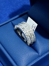 Dual Baguette Channel Set Diamond Band in White Gold