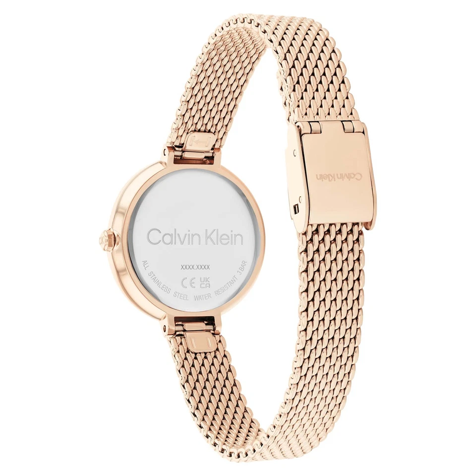 Calvin Klein Carnation Gold Mesh Silver White Dial Women's Watch - 25200083 - image 4 of 4