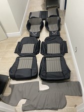 1997-2002 Trans Am Ws6 Leather Seat Covers Ebony Black Wgray Inserts. In Stock 1997-2002 Trans Am Ws6 Leather Seat Covers Ebony Black Wgray Inserts. In Stock