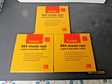 VTG KODAK 884 MOVIE REELS SUPER 8  8MM X 400'. SET OF 3 NEW CAT 1785299,