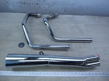 1975 Honda CB360 Twin H20999) 2 - 1 chrome exhaust headers muffler pipe assembly